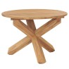 Table à dîner de jardin Ø110x75 cm Bois de teck massif 