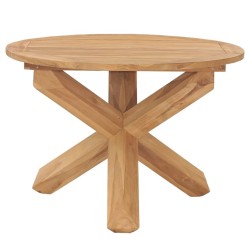 Table à dîner de jardin Ø110x75 cm Bois de teck massif 