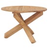 Table à dîner de jardin Ø110x75 cm Bois de teck massif 