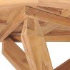 Table à dîner de jardin Ø110x75 cm Bois de teck massif 