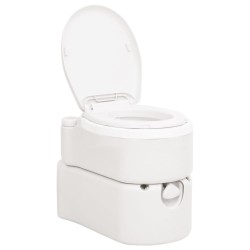 Toilette de camping intégrée blanc 24+17 L PEHD et PP 