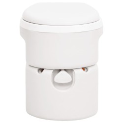 Toilette de camping intégrée blanc 24+17 L PEHD et PP 