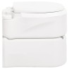 Toilette de camping intégrée blanc 24+17 L PEHD et PP 