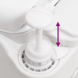 Toilette de camping intégrée blanc 24+17 L PEHD et PP 