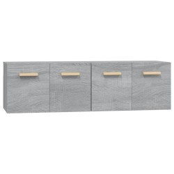 Armoires murales 2 pcs Sonoma gris 60x36,5x35 cm Bois 