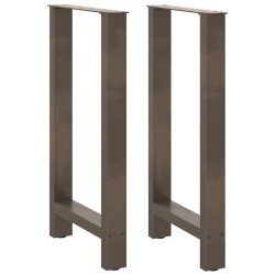 Pieds de table de bar en acier naturel 2 pièces 40 x (90-91) cm Acier 