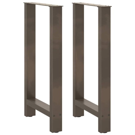Pieds de table de bar en acier naturel 2 pièces 40 x (90-91) cm Acier 