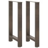 Pieds de table de bar en acier naturel 2 pièces 40 x (90-91) cm Acier 