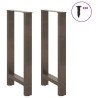 Pieds de table de bar en acier naturel 2 pièces 40 x (90-91) cm Acier 