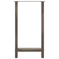 Pieds de table de bar en acier naturel 2 pièces 40 x (90-91) cm Acier 