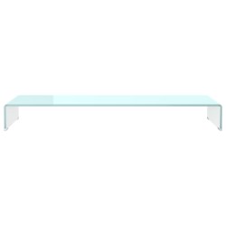 Meuble TV/Support pour moniteur 110x30x13 cm verre vert 
