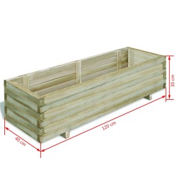 Lit surélevé 120 x 40 x 30 cm Bois Rectangulaire 