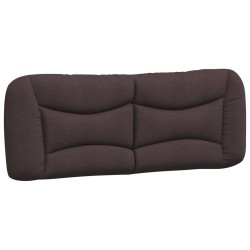 Lit avec matelas marron foncé 140x200 cm tissu 