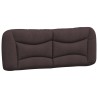 Lit avec matelas marron foncé 140x200 cm tissu 