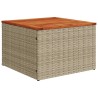 Salon de jardin avec coussins 6 pcs beige résine tressée 