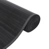 Tapis rectangulaire gris 60x200 cm bambou 
