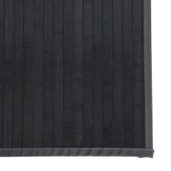 Tapis rectangulaire gris 60x200 cm bambou 