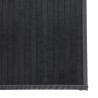 Tapis rectangulaire gris 60x200 cm bambou 