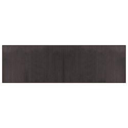 Tapis rectangulaire marron foncé 60x200 cm bambou 