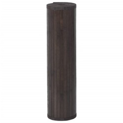 Tapis rectangulaire marron foncé 60x200 cm bambou 