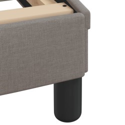 Lit avec matelas taupe 120x200 cm tissu 