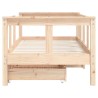 Cadre de lit enfant avec tiroirs 70x140 cm bois de pin massif 