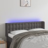 Tête de lit à LED Gris 147x16x78/88 cm Similicuir 