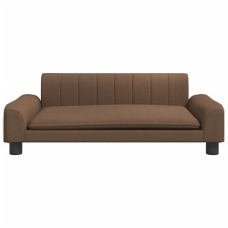 Canapé pour enfants marron 90x53x30 cm tissu 