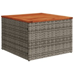 Salon de jardin 5 pcs avec coussins gris résine tressée 