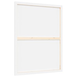 Toiles à peindre 12 pcs blanc tissu et bois massif pin 