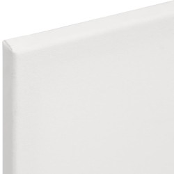 Toiles à peindre 12 pcs blanc tissu et bois massif pin 