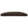 Tapis d'escalier auto-adhésifs 30 pcs marron 56x17x3 cm 