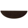 Tapis d'escalier auto-adhésifs 30 pcs marron 56x17x3 cm 