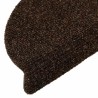 Tapis d'escalier auto-adhésifs 30 pcs marron 56x17x3 cm 