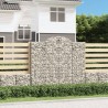Paniers à gabions arqués 3 pcs 200x30x180/200 cm Fer galvanisé 