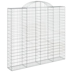 Paniers à gabions arqués 3 pcs 200x30x180/200 cm Fer galvanisé 