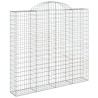 Paniers à gabions arqués 3 pcs 200x30x180/200 cm Fer galvanisé 