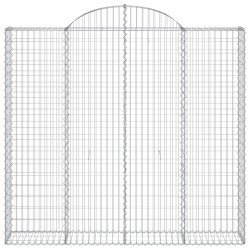Paniers à gabions arqués 3 pcs 200x30x180/200 cm Fer galvanisé 