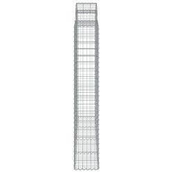 Paniers à gabions arqués 3 pcs 200x30x180/200 cm Fer galvanisé 