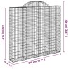 Paniers à gabions arqués 3 pcs 200x30x180/200 cm Fer galvanisé 