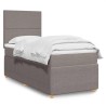 Sommier à lattes de lit avec matelas Taupe 90x190 cm Tissu 
