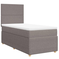 Sommier à lattes de lit avec matelas Taupe 90x190 cm Tissu 