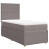 Sommier à lattes de lit avec matelas Taupe 90x190 cm Tissu 