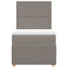 Sommier à lattes de lit avec matelas Taupe 90x190 cm Tissu 