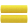 Ensemble de canapés 2 pcs avec coussins jaune clair tissu 