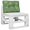 Coussin de palette motif de feuilles 50x40x12 cm tissu 