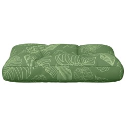 Coussin de palette motif de feuilles 50x40x12 cm tissu 