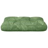 Coussin de palette motif de feuilles 50x40x12 cm tissu 