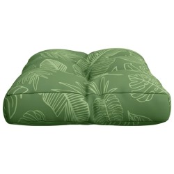 Coussin de palette motif de feuilles 50x40x12 cm tissu 