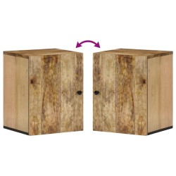Armoire de salle de bain murale 38x33x48cm bois massif manguier 